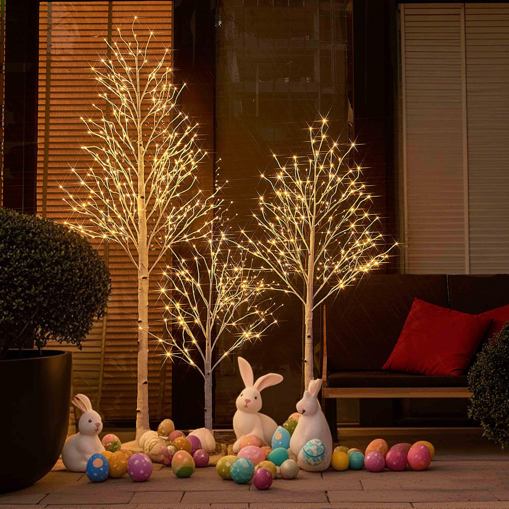Lighted Birch Tree 8FT 240 Warm White Lights G195086