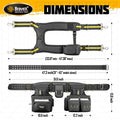 Tool Belt Combo with Suspenders and Tool Vest, 20-Pocket Ballistic Nylon Tool Apron Pouch D438646