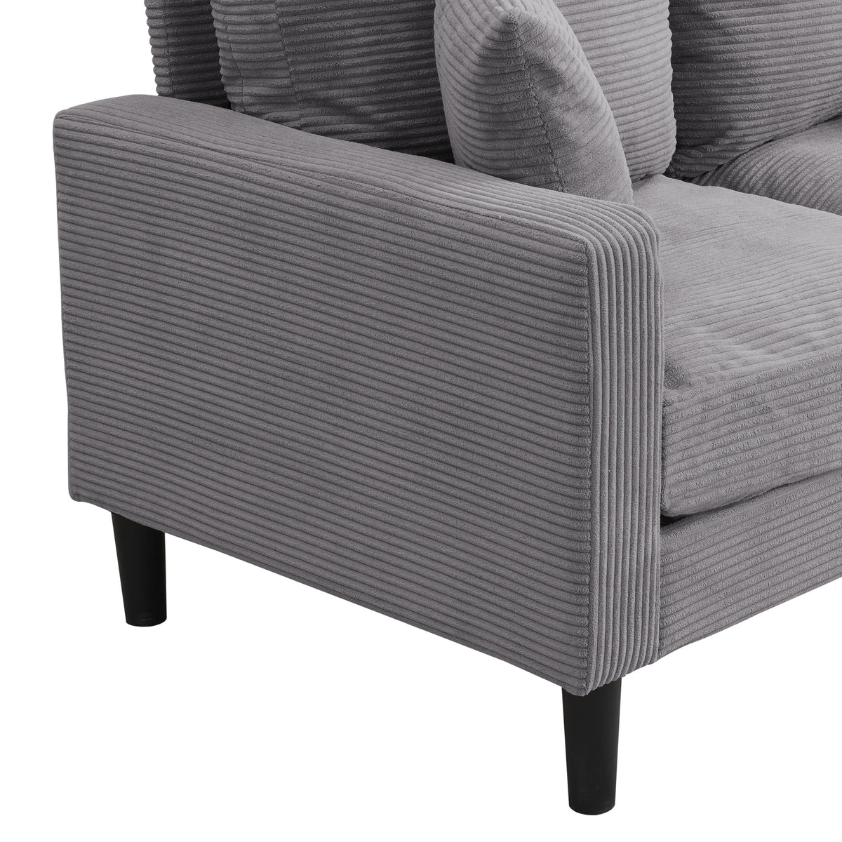 Light Gray 2-Seater Upholstered Sofa V3825