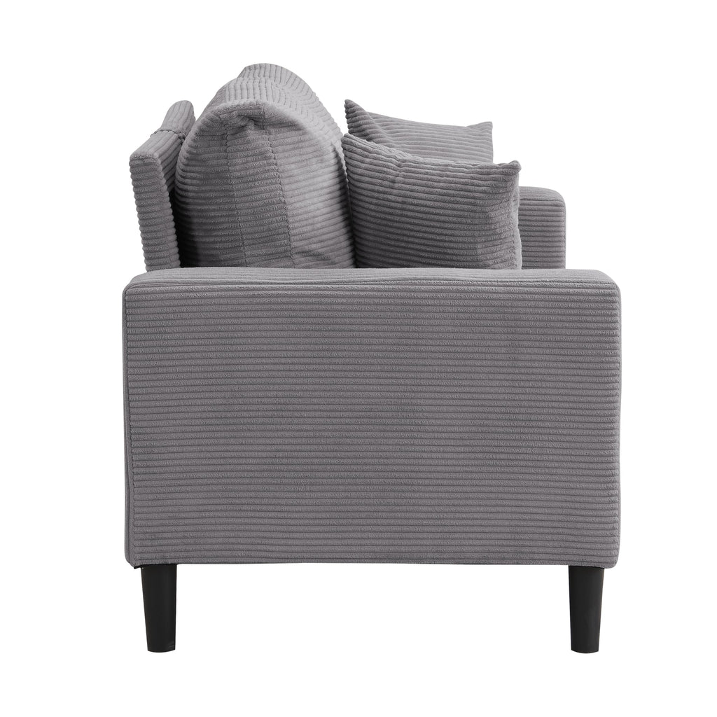 Light Gray 2-Seater Upholstered Sofa V3825