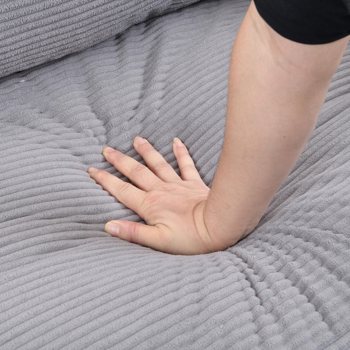 Light Gray 2-Seater Upholstered Sofa V3825