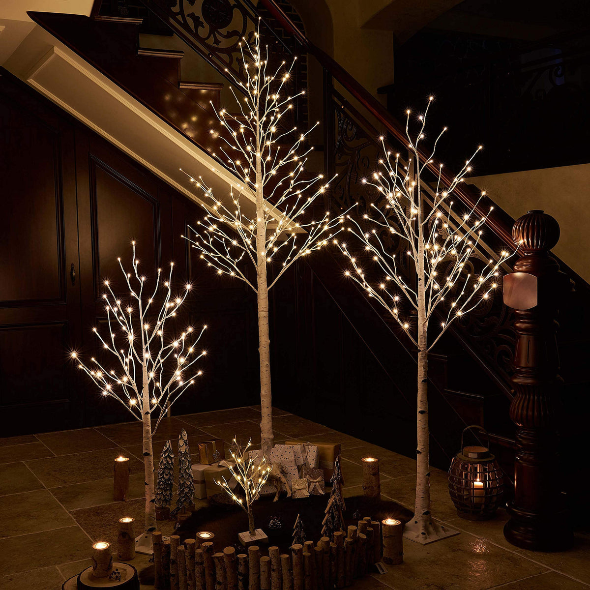 Lighted Birch Tree 8FT 240 Warm White Lights G195086