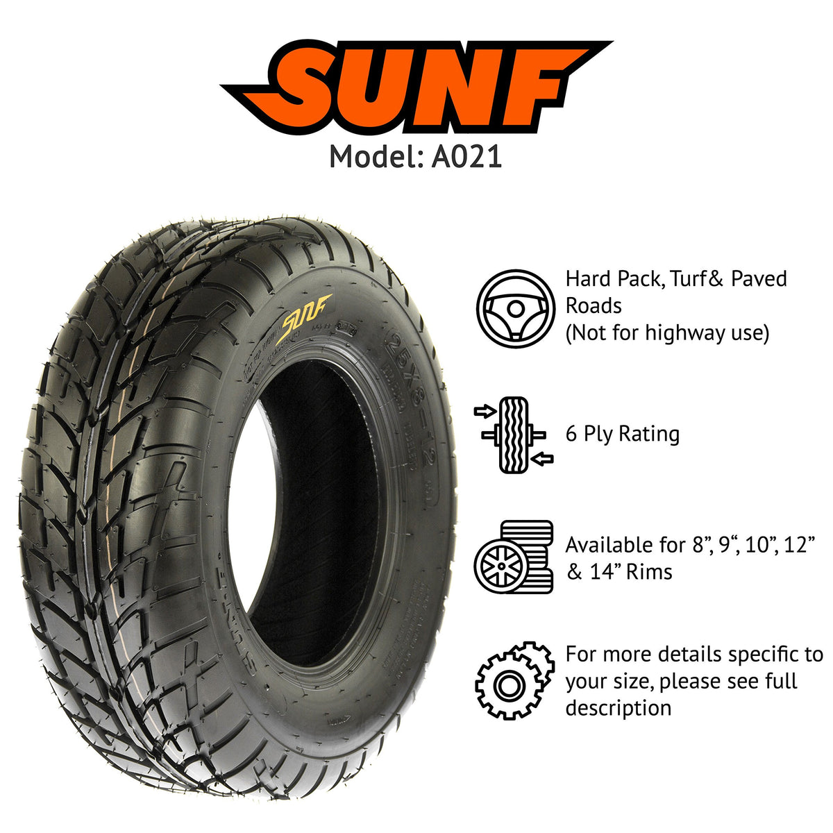 19x7-8 ATV UTV Tires Pair of 2 H774415