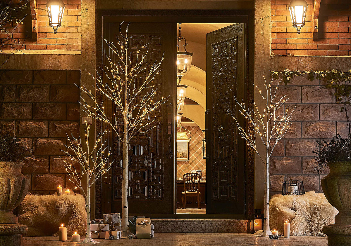Lighted Birch Tree 8FT 240 Warm White Lights G195086