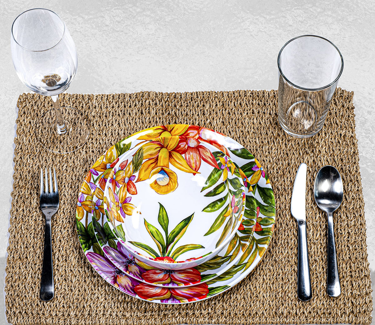 12 Piece Melamine Dinnerware Set Z14953