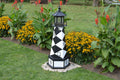 Amish-Made Replica Lighthouse with Base and Solar-Powered LED Lighting M389933