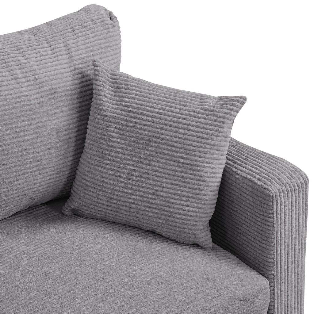 Light Gray 2-Seater Upholstered Sofa V3825