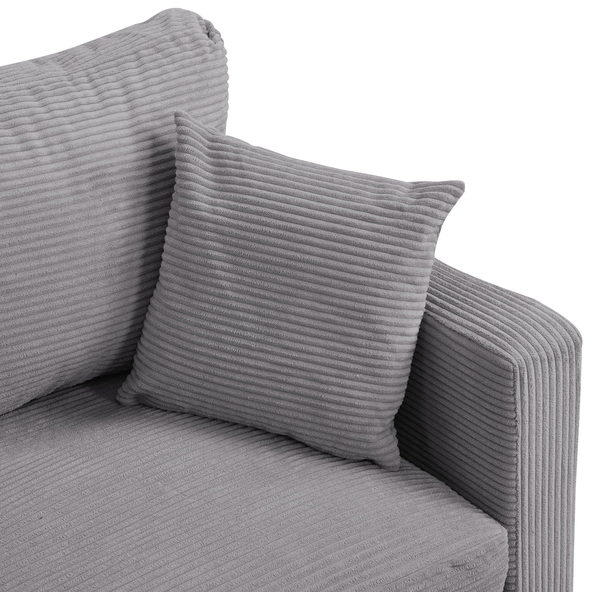 Light Gray 2-Seater Upholstered Sofa V3825
